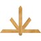 Ekena Millwork Kennewick Rough Sawn Timber Gable Bracket, Western Red Cedar, 48"W x 32"H x 2"D x 4"F, 16/12 Pitch GBW048X32X0204KEN00RWR - alternate 1